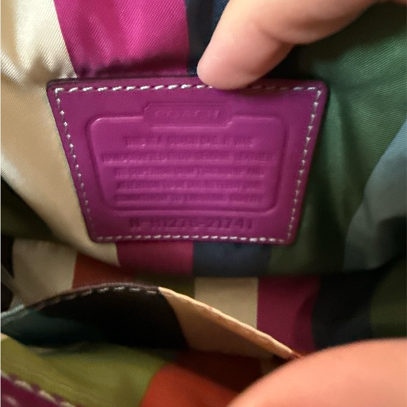 COACH mini Willis legacy in berry and tan/cream color way. - Picture 4 of 11